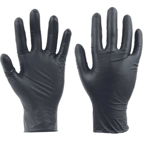 CERVA SPOONBILL BLACK / Nepudrované nitrilové jednorazové rukavice