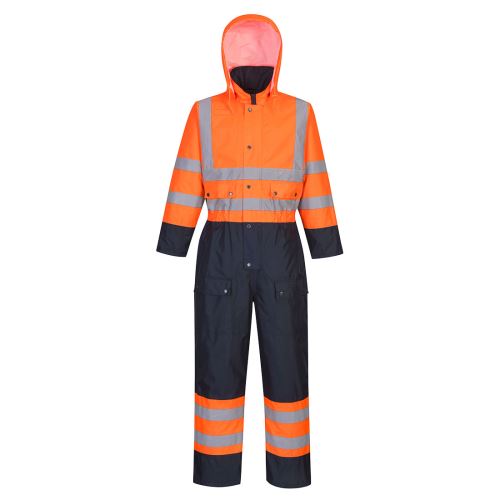 PORTWEST HI-VIS CONTRAST KOMBINEZA S485 / Zateplená reflexná kombinéza