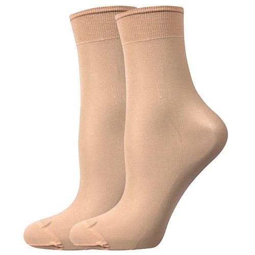 LADYB NYLON SOCKS 20 DEN / Dámske silonkové ponožky, nesťahujúce lem, 2 páry