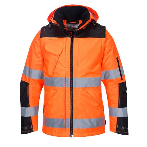 PORTWEST HI-VIS 3v1 C469 / Zateplená reflexná bunda