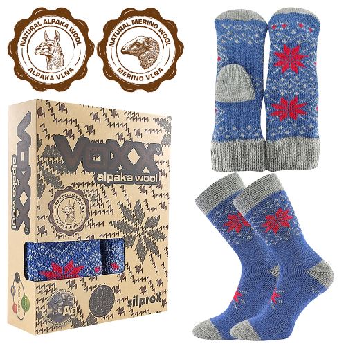 VoXX ALTA SET / Sada vlnených ponožiek a pletených palčiakov