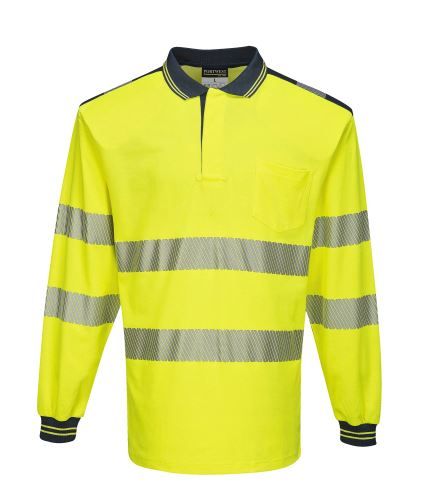 PORTWEST HI-VIS PW3 T184 / Reflexná polokošeľa, dl. rukáv