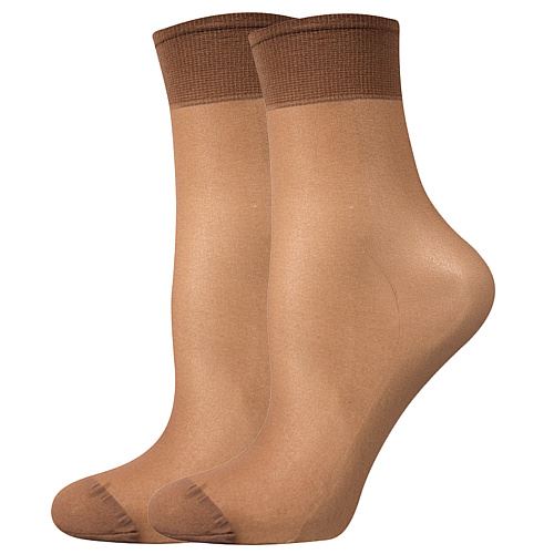 LADYB NYLON SOCKS 20 DEN / Dámske silonkové ponožky, nesťahujúce lem, 2 páry