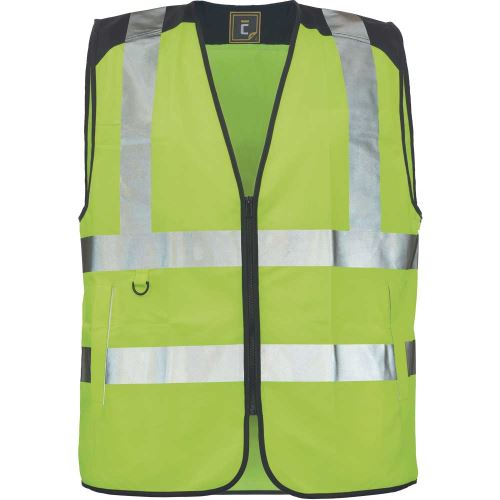 CERVA KNOXFIELD HVPS / HI-VIS pracovná vesta s tlačenými 5 cm reflexnými pruhmi