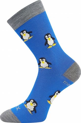 VoXX PENGUINIK / Detské ponožkyz merino vlny s tučniakmi