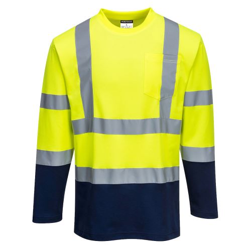 PORTWEST HI-VIS COTTON S280 / Funkčné reflexné tričko, dl. rukáv