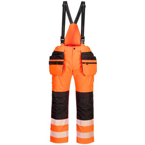 PORTWEST HI-VIS PW356 / Reflexné nepremokavé nohavice s trakmi