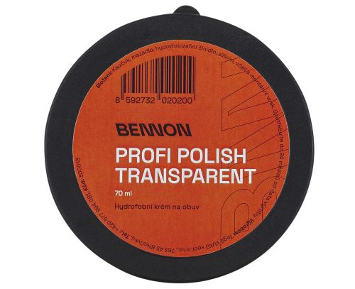 BENNON PROFI POLISH TRANSPARENT 70 ML / Krémový transparentný ošetrujúci prostriedok na obuv 70 ml