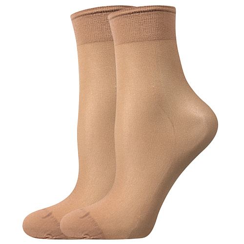 LADYB NYLON SOCKS 20 DEN / Dámske silonkové ponožky, nesťahujúce lem, 2 páry, vrecko
