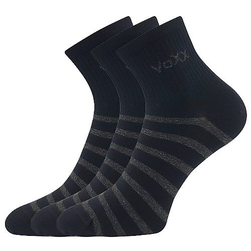 VoXX BOXANA / Dámske letné fitness ponožky s pruhmi, 3 páry