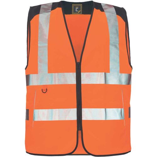 CERVA KNOXFIELD HVPS / HI-VIS pracovná vesta s tlačenými 5 cm reflexnými pruhmi