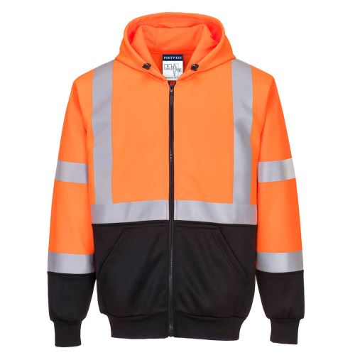 PORTWEST HI-VIS B315 / Reflexná mikina so zipsom a kapucňou