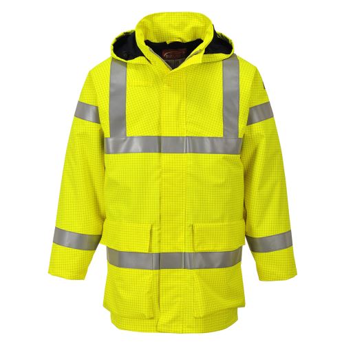 PORTWEST HI-VIS BIZFLAME S774 / Nehorľavá reflexná bunda do dažďa, antistatická