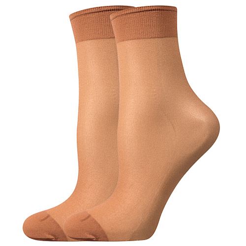 LADYB NYLON SOCKS 20 DEN / Dámske silonkové ponožky, nesťahujúce lem, 2 páry