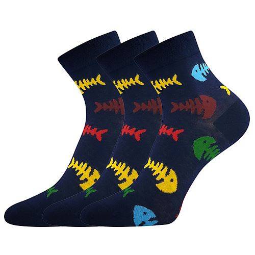 LONKA DORWIN / Jemné tenké farebné ponožky, 3 páry