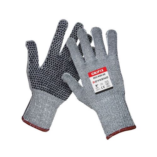DYKENO GRIFIX 003-K80 / Protiporezové rukavice s PVC terčíkmi