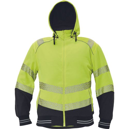 CERVA KNOXFIELD PROFI HV / Obojstranná HI-VIS mikina s odnímateľnou kapucňou