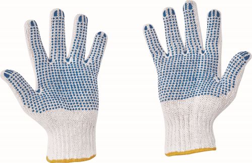 F&F PLOVER LIGHT HS-04-011 / Povrstvené rukavice s PVC terčíkmi