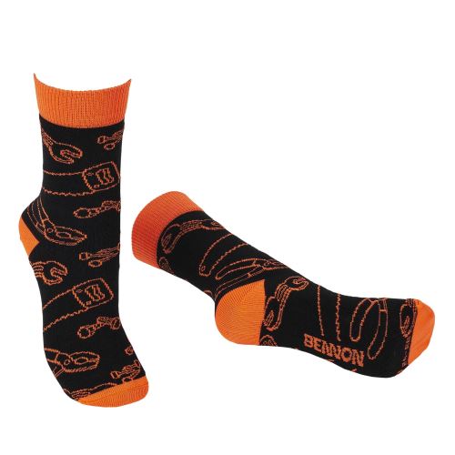 BENNONKY TOOL SOCKS BLACK/ORANGE / Ponožky, motív náradia