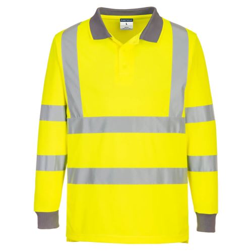 PORTWEST HI-VIS ECO POLO EC11 / Reflexná polokošeľa, dl. rukáv, 6ks v balení - HV oranžová