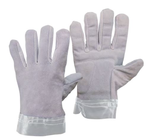 CXS TEMA / Antivibračné celokožené rukavice - šedá 10