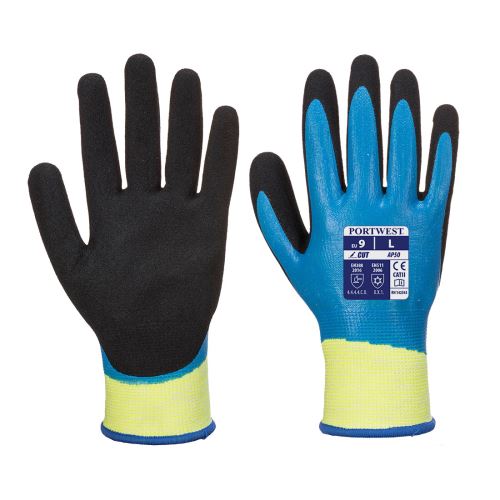 PORTWEST AQUA CUT PRE AP50 / Protiporezové a vodeodolné rukavice, úroveň D