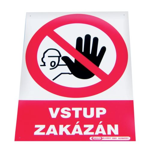 CANIS / Tabuľka "Vstup zakázaný" - červená/biela 210x297 mm