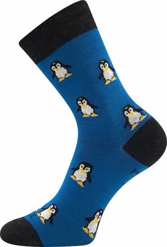 VoXX SNĚŽENKA / Dámske ponožky z merino vlny s tučniakmi