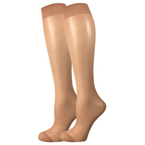 LADYB NYLON KNEE-SOCKS 20 DEN / Dámske podkolienky, nesťahujúce lem, 2 páry