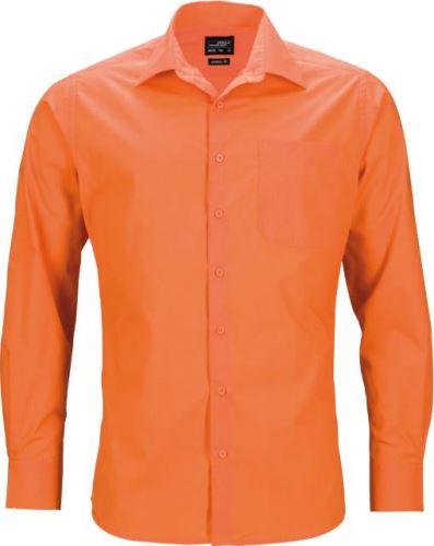 JAMES & NICHOLSON JN 642 / Pánska popelínová business košeľa s dlhým rukávom