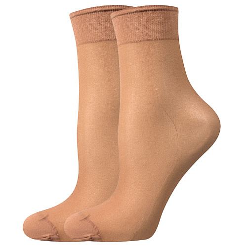 LADYB NYLON SOCKS 20 DEN / Dámske silonkové ponožky, nesťahujúce lem, 2 páry