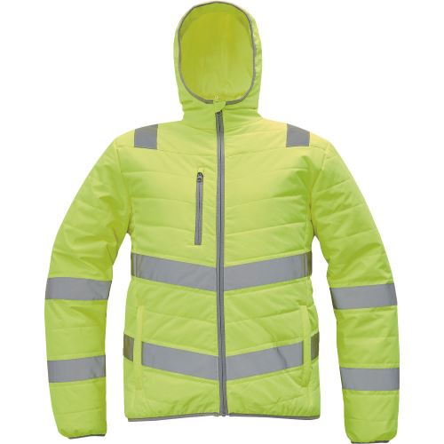 CERVA MONTROSE HV / Zateplená zimná bunda s reflexnými pruhmi a kapucňou