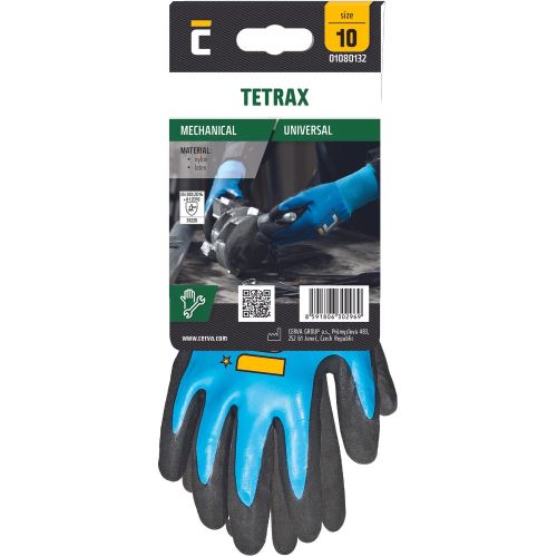 CERVA TETRAX blister / Máčené pletené rukavice, latex