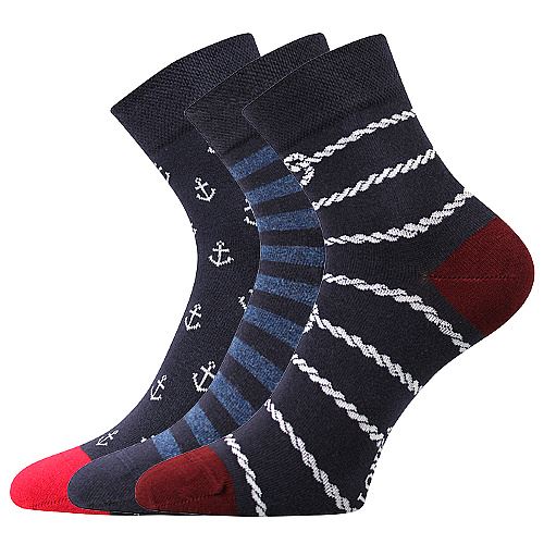 LONKA DEDOT / Letné obrázkové ponožky, 3 páry