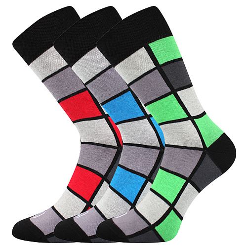 LONKA WEAREL 024 / Pánske bavlnené kockované ponožky