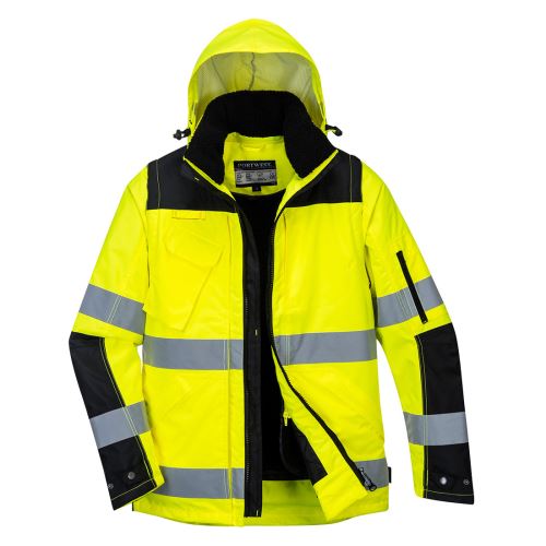 PORTWEST HI-VIS 3v1 C469 / Zateplená reflexná bunda