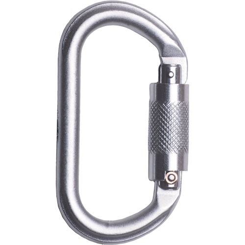 LANEX AZ011T / Oceľová oválna karabína s poistkou twist lock