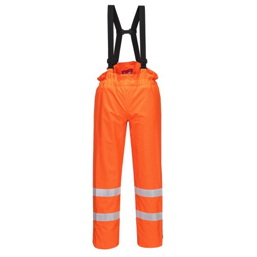 PORTWEST HI-VIS BIZFLAME S780 / Nehorľavé reflexné nohavice do dažďa, antistatické