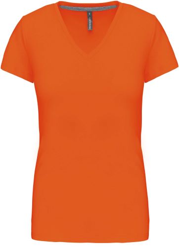 KARIBAN VINTAGE V-NECK K381 / Dámske tričko s krátkym rukávom