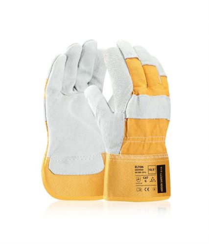ARDON ELTON / Kombinované rukavice, s predajnou etiketou - žltá 10,5