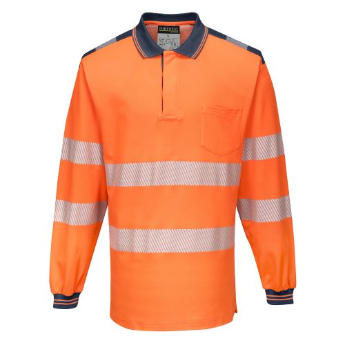 PORTWEST HI-VIS PW3 T184 / Reflexná polokošeľa, dl. rukáv