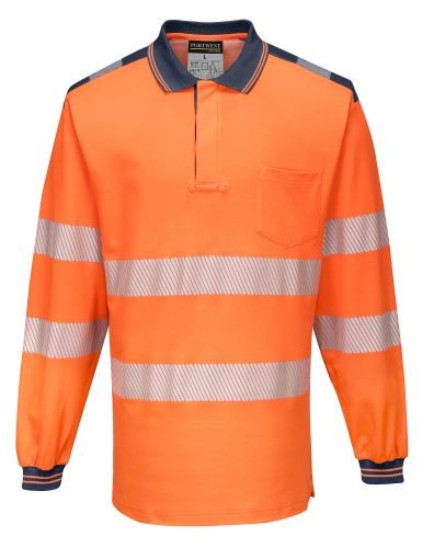 PORTWEST HI-VIS PW3 T184 / Reflexná polokošeľa, dl. rukáv