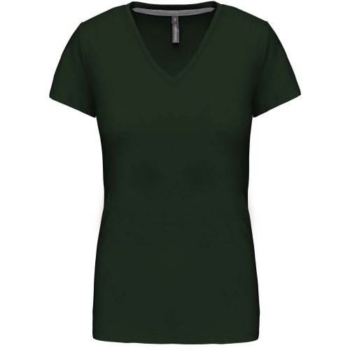 KARIBAN VINTAGE V-NECK K381 / Dámske tričko s krátkym rukávom