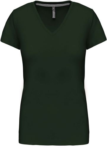 KARIBAN VINTAGE V-NECK K381 / Dámske tričko s krátkym rukávom