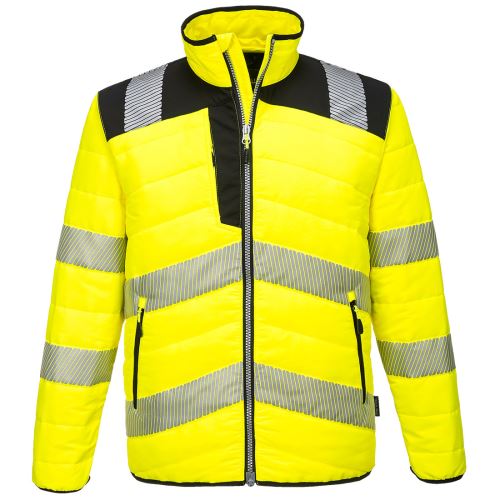 PORTWEST HI-VIS BAFFLE PW371 / Zateplená vodeodolná bunda, reflexná