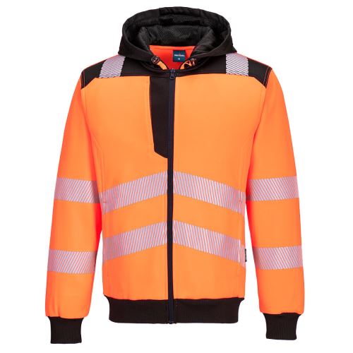 PORTWEST HI-VIS PW327 / Reflexná mikina s kapucňou na zips