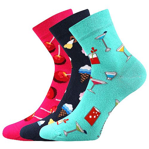 LONKA DEDOT / Letné obrázkové ponožky, 3 páry