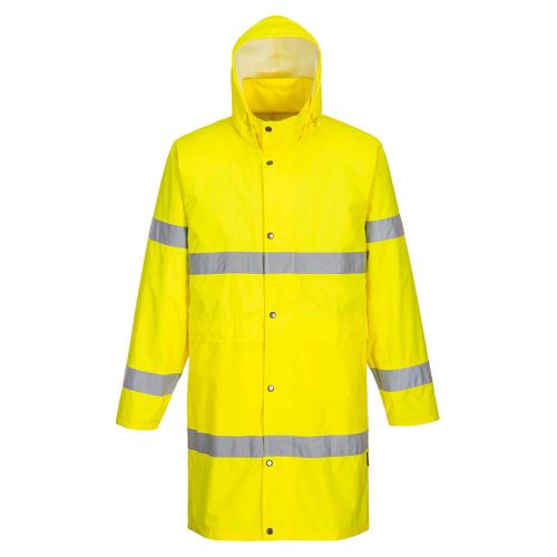 PORTWEST HI-VIS COAT H442 / Reflexný plášť do dažďa, dĺžka 100 cm