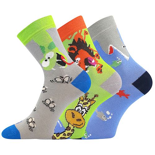 LONKA WOODIK / Detské bavlnené ponožky so zvieratkami