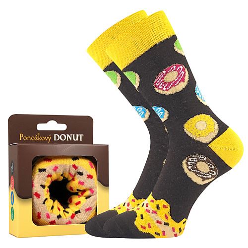 BOMA DONUT / Slabé ponožky s donuty v krabičke